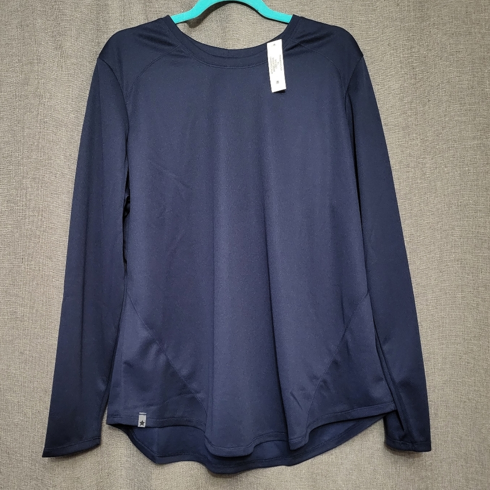 Scrubstar Eco Friendly Long Sleeve Mesh Performance Underscrub Indigo XL New